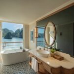 Soul Legacy Suite's bathroom of Bhaya Soul Wellness-inclusive cruise in Halong Bay