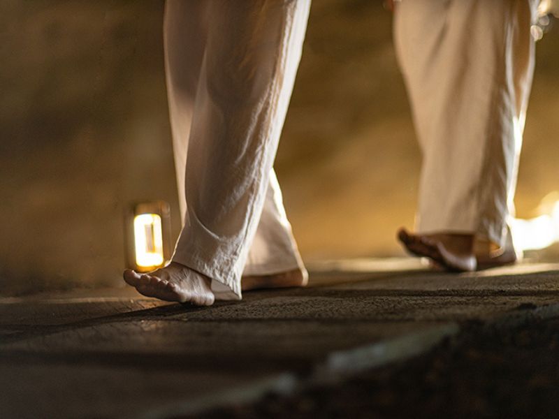 Sunrise mindful walk in Tien Ong cave